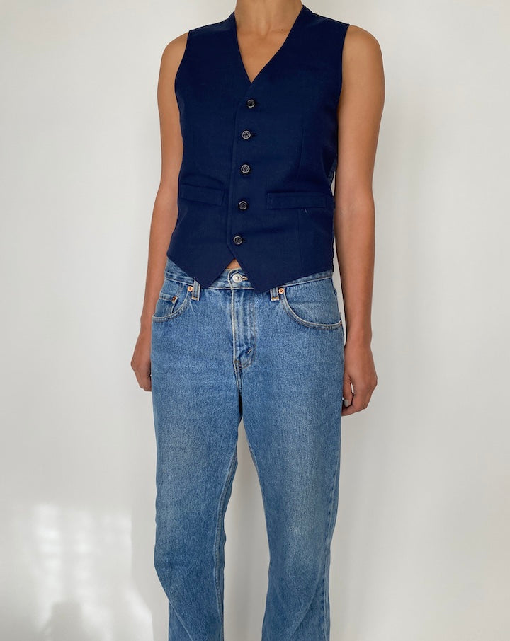 VINTAGE NAVY VEST 2460