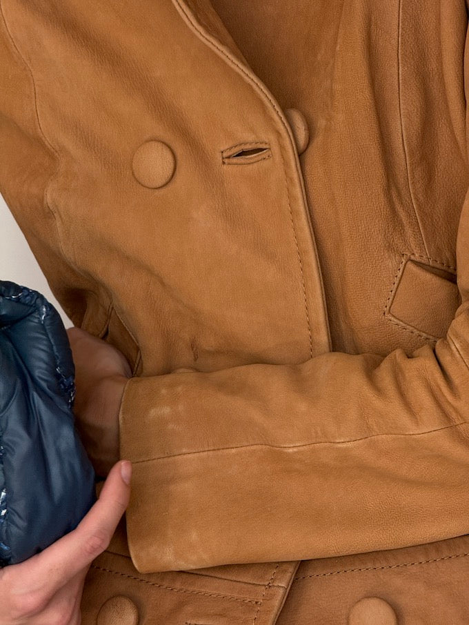 Vintage Brown Leather Jacket 4757