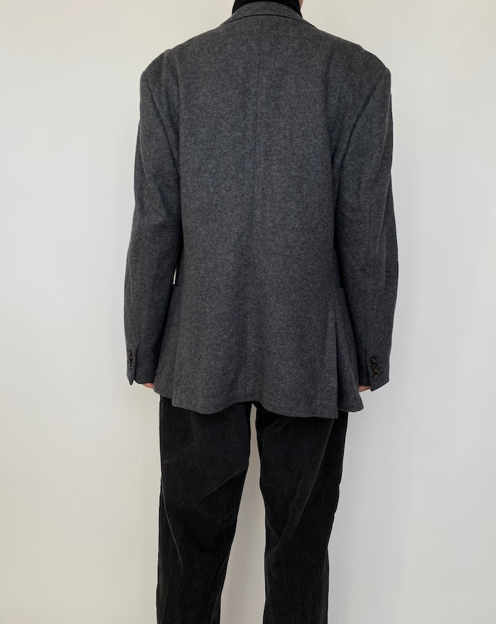 VINTAGE GREY WOOL BLENDED BLAZER 1673