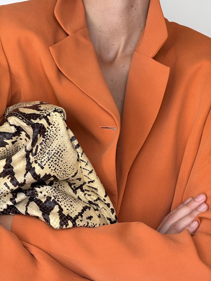 Vintage Long Blazer in Terracotta 6366