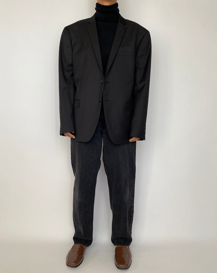 VINTAGE BLACK SINGLE BREASTED BLAZER 1678