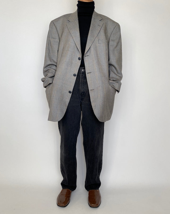 VINTAGE OVERSIZED SILK AND WOOL BLAZER 1683