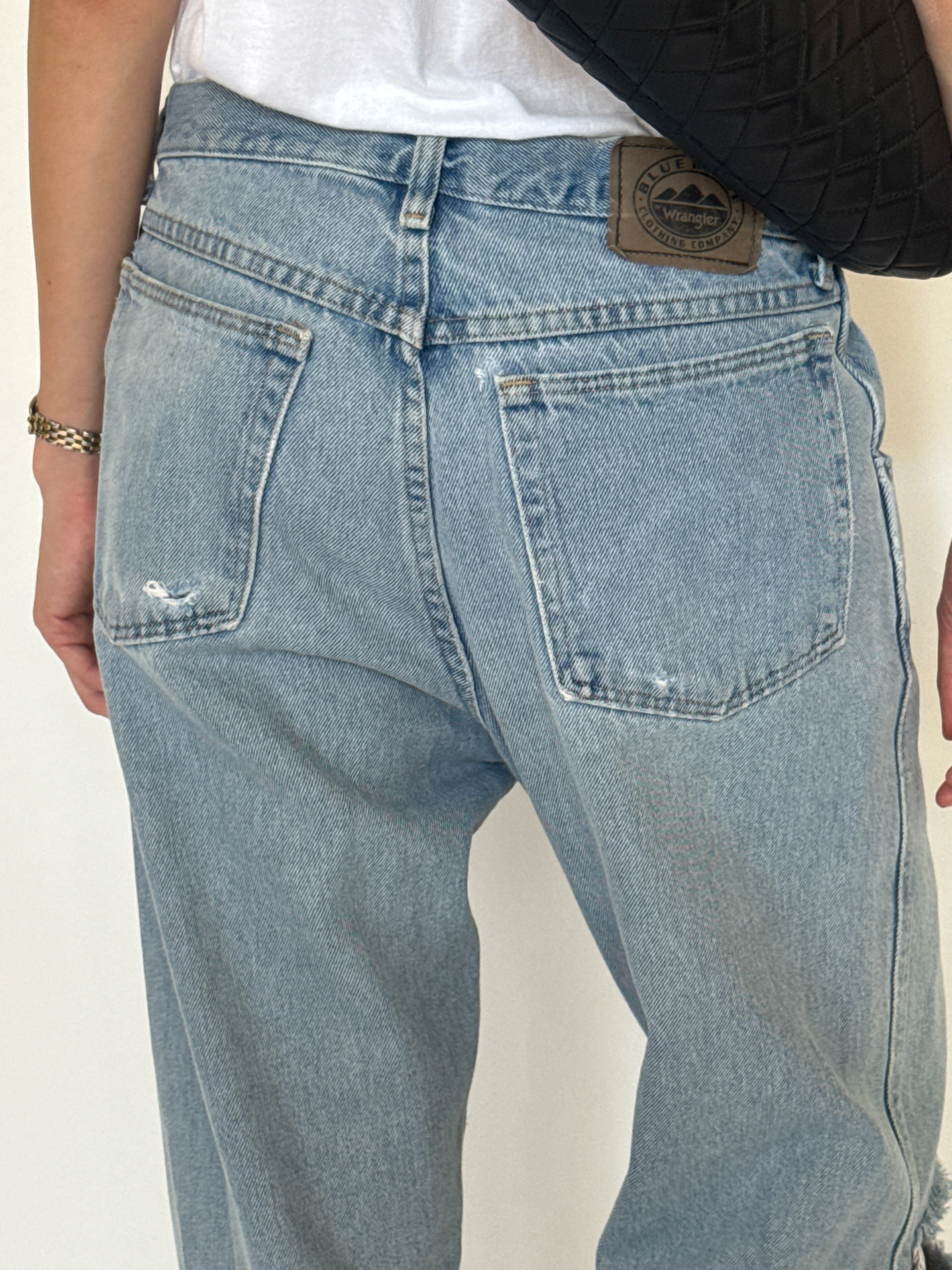 Wrangler Blue Ridge light blue jeans back view