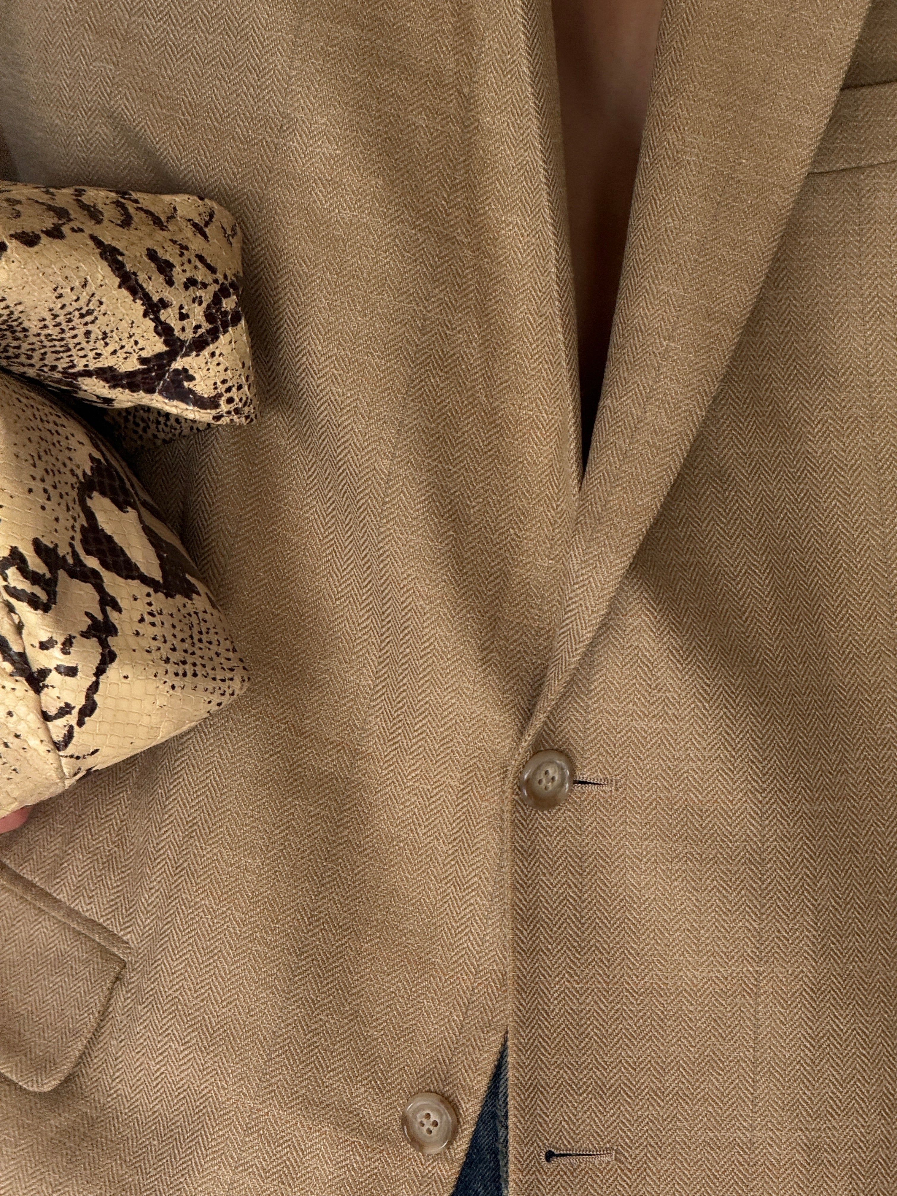 Vintage Oversized Blazer Camel 6676