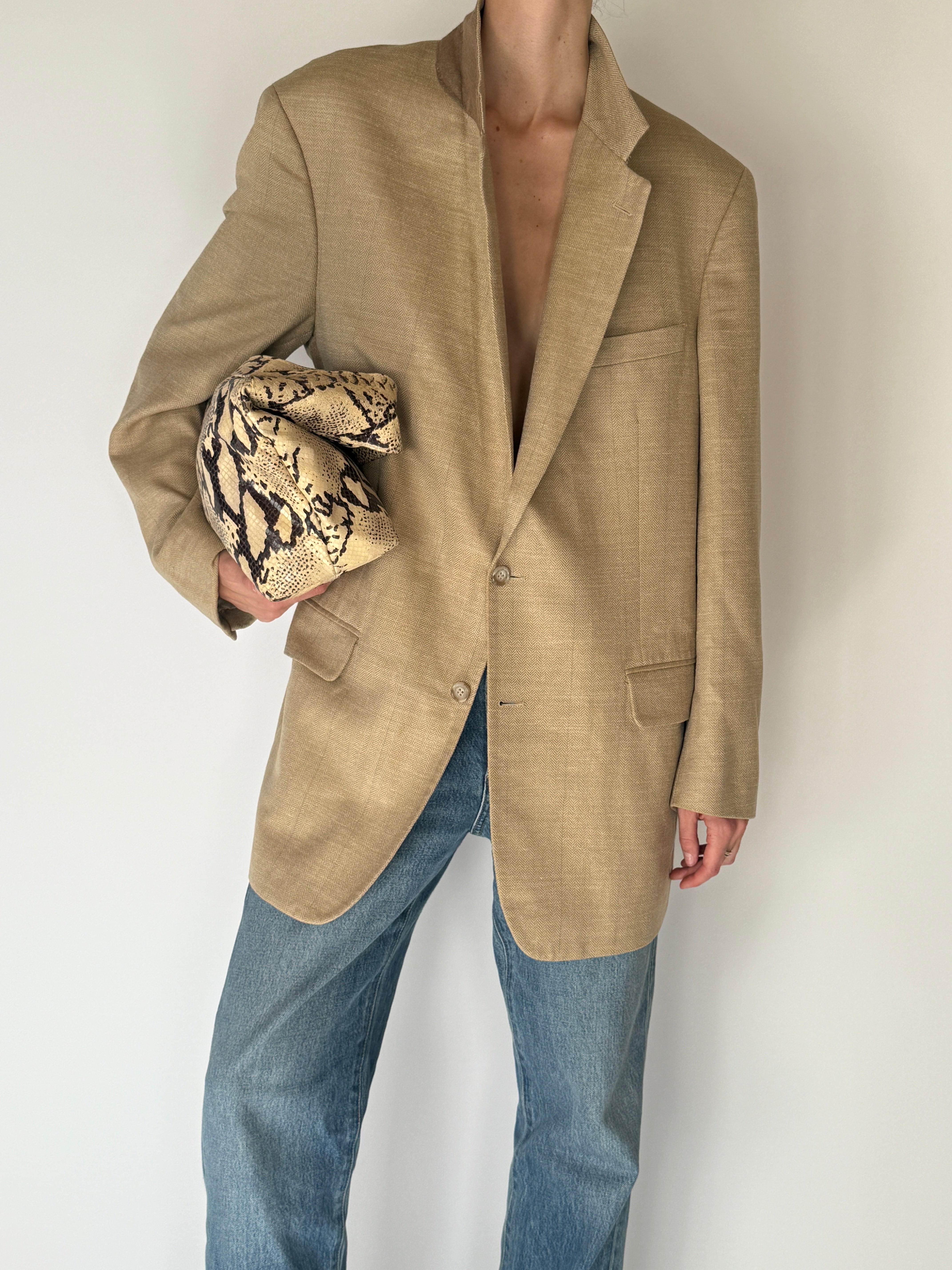 Vintage Oversized Blazer Camel 6676