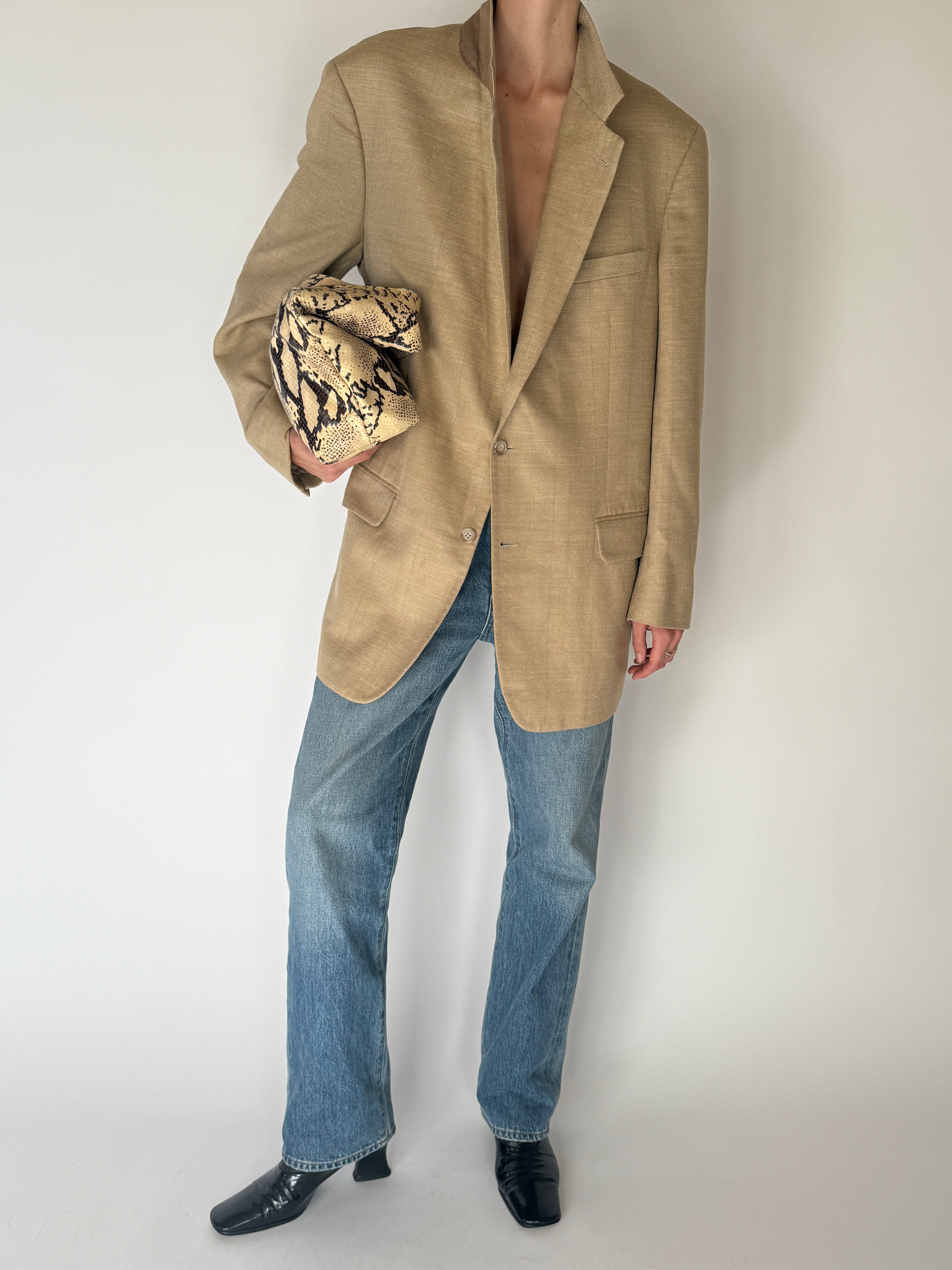 Vintage Oversized Blazer Camel 6676