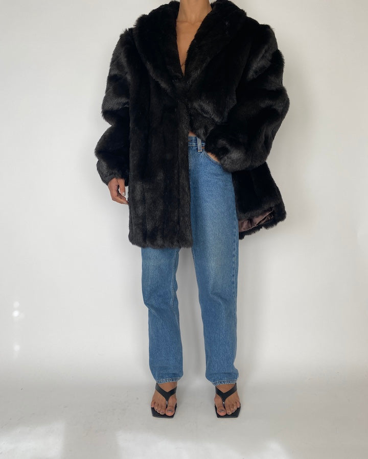 VINTAGE OVERSIZED FAUX FUR JACKET 2473