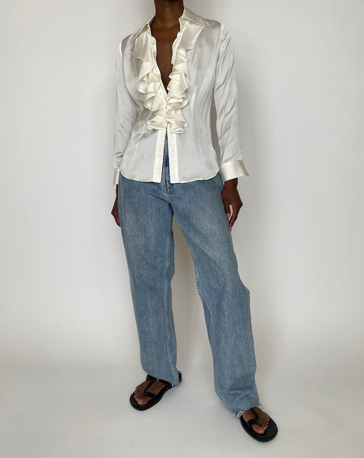 VINTAGE RUFFLED BLOUSE 3909
