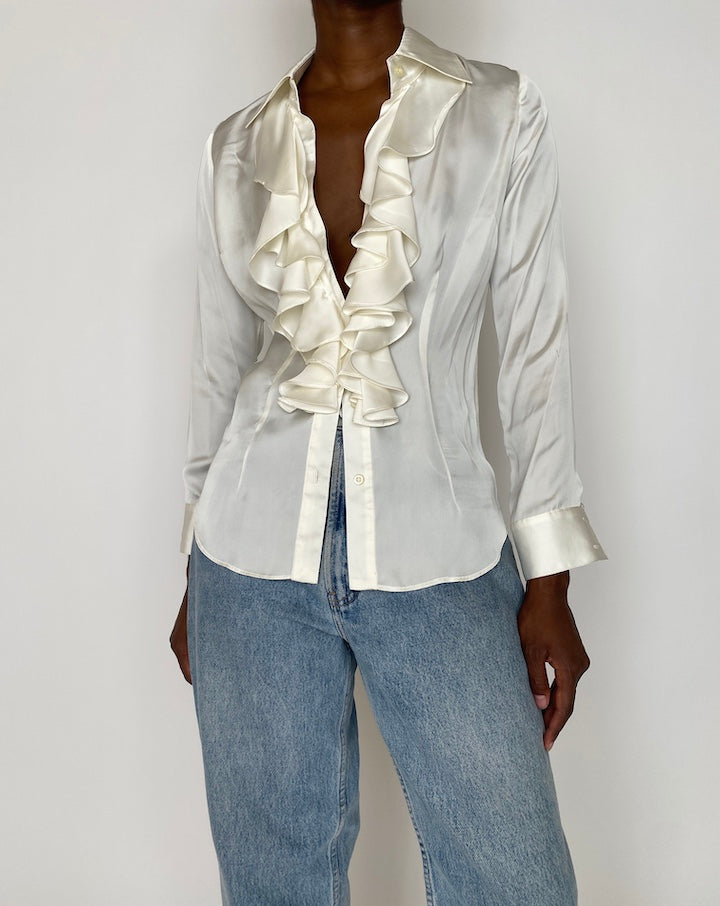 VINTAGE RUFFLED BLOUSE 3909