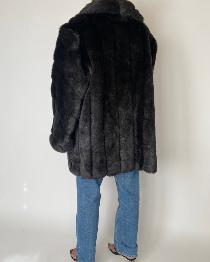VINTAGE OVERSIZED FAUX FUR JACKET 2473