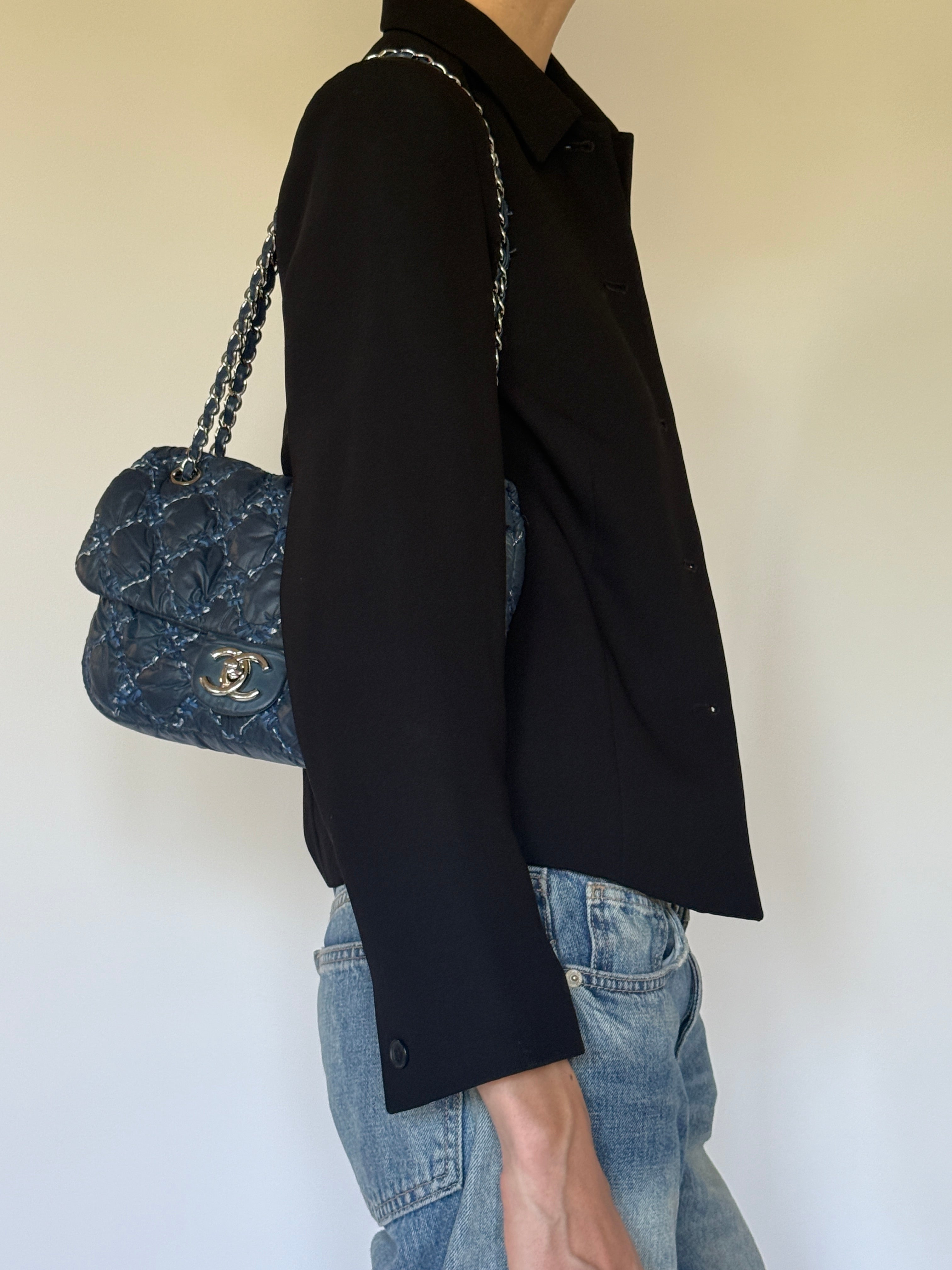Vintage black tailored jacket side view