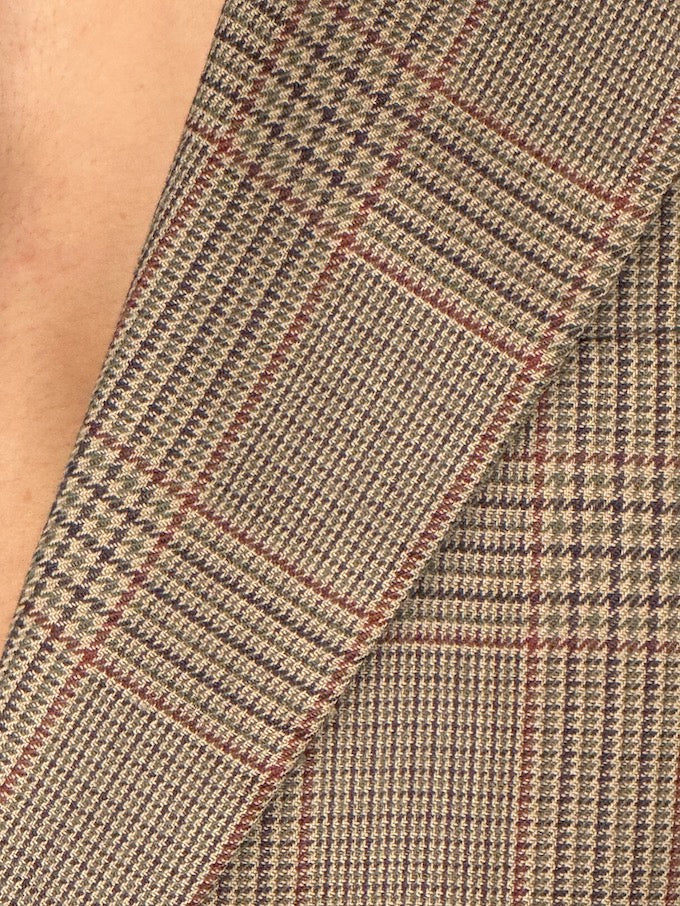 Vintage Plaid Oversized Blazer 6277