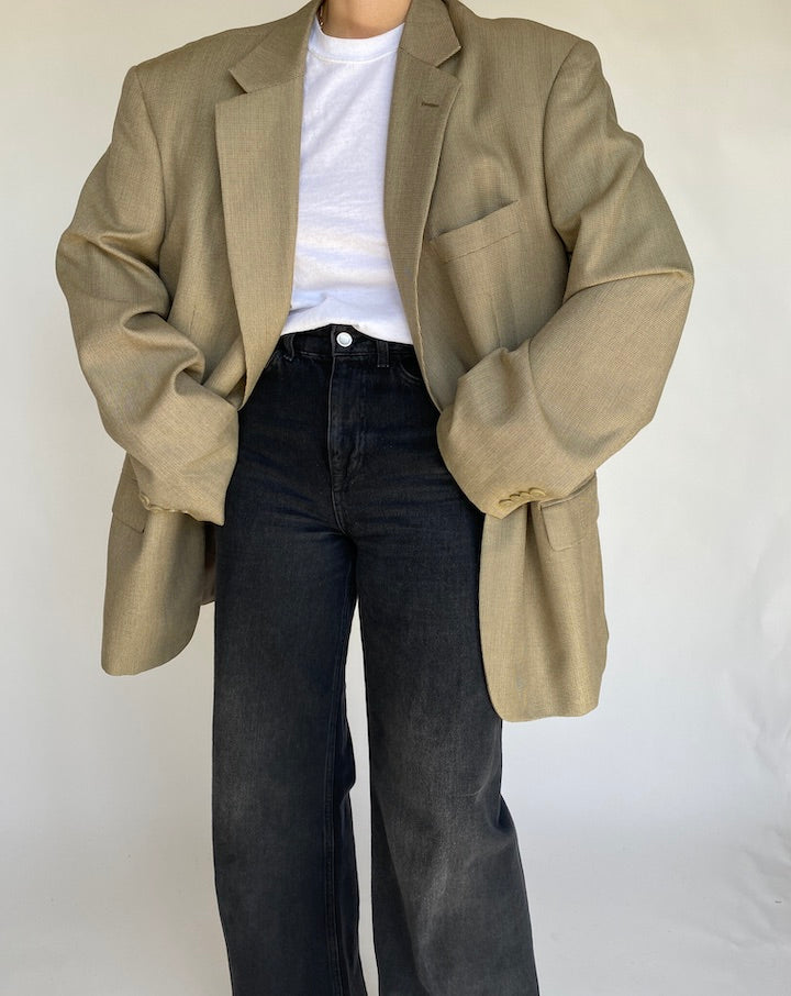 VINTAGE BEIGE OVERSIZED BLAZER 429