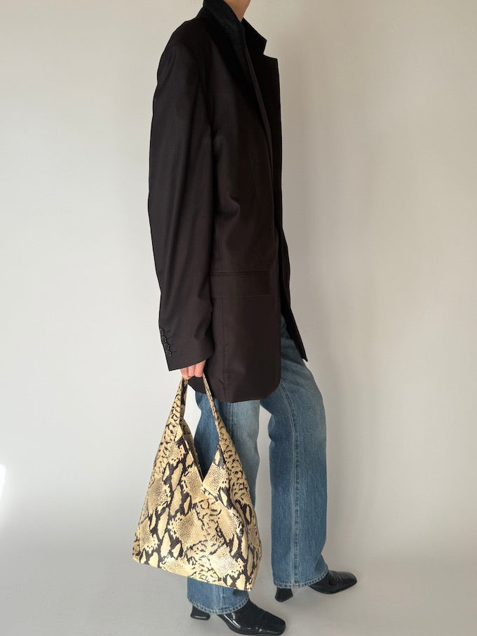 Vintage Oversized Blazer Dark Brown 6678