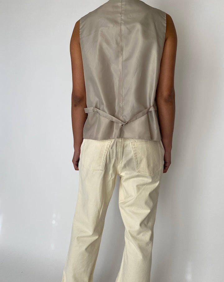 VINTAGE LIGHT BEIGE VEST 2481
