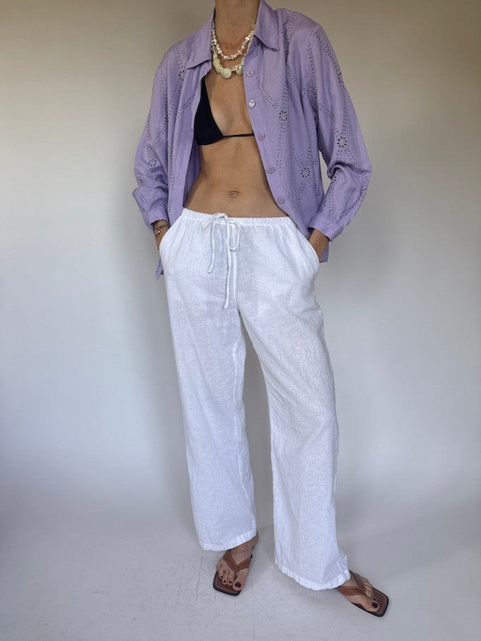 VINTAGE BRODERIE top purple 6371