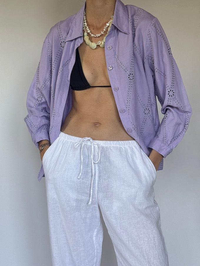 VINTAGE BRODERIE top purple 6371