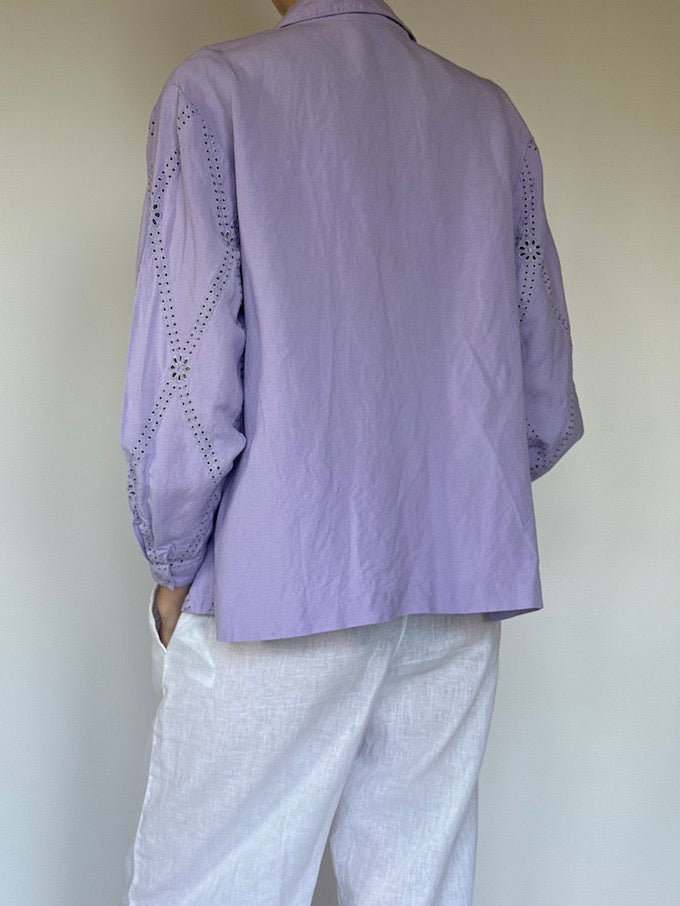 VINTAGE BRODERIE top purple 6371