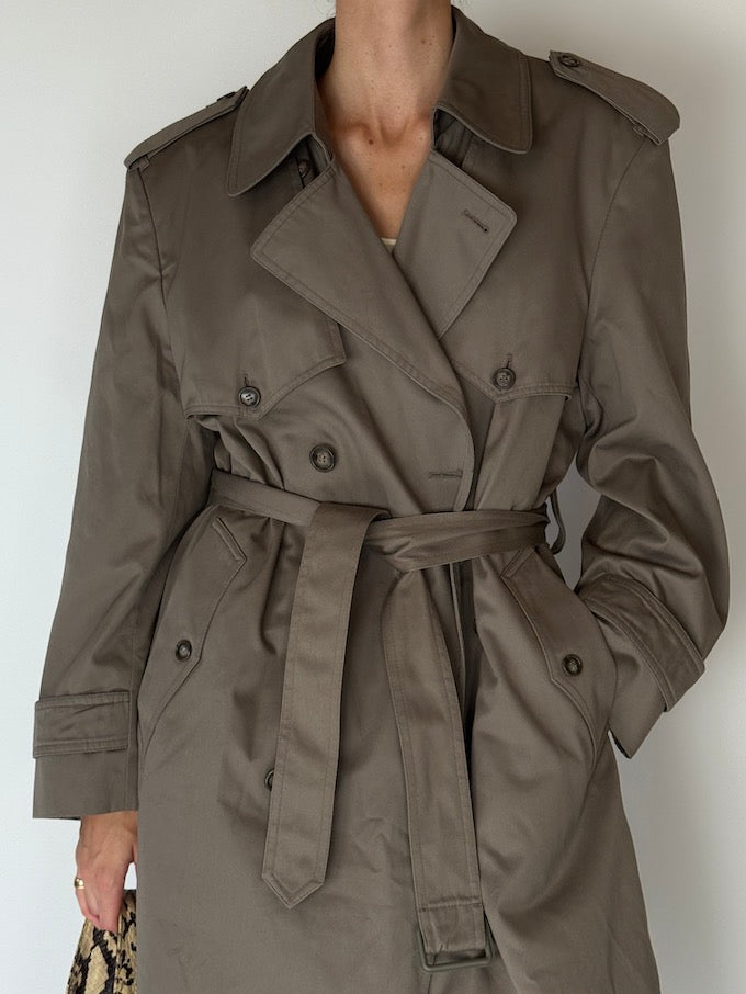 vintage trench coat taupe