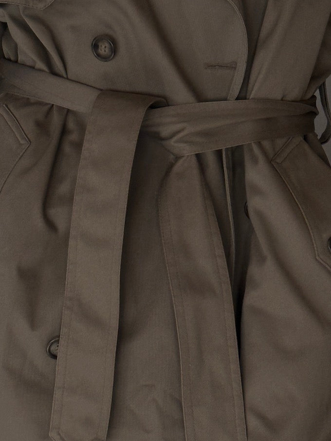 Vintage Double-Breasted Trench Coat Taupe 6684