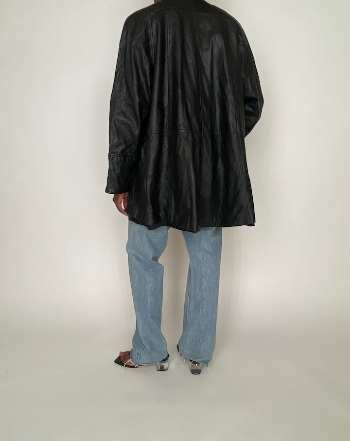 VINTAGE BLACK LEATHER JACKET 3926