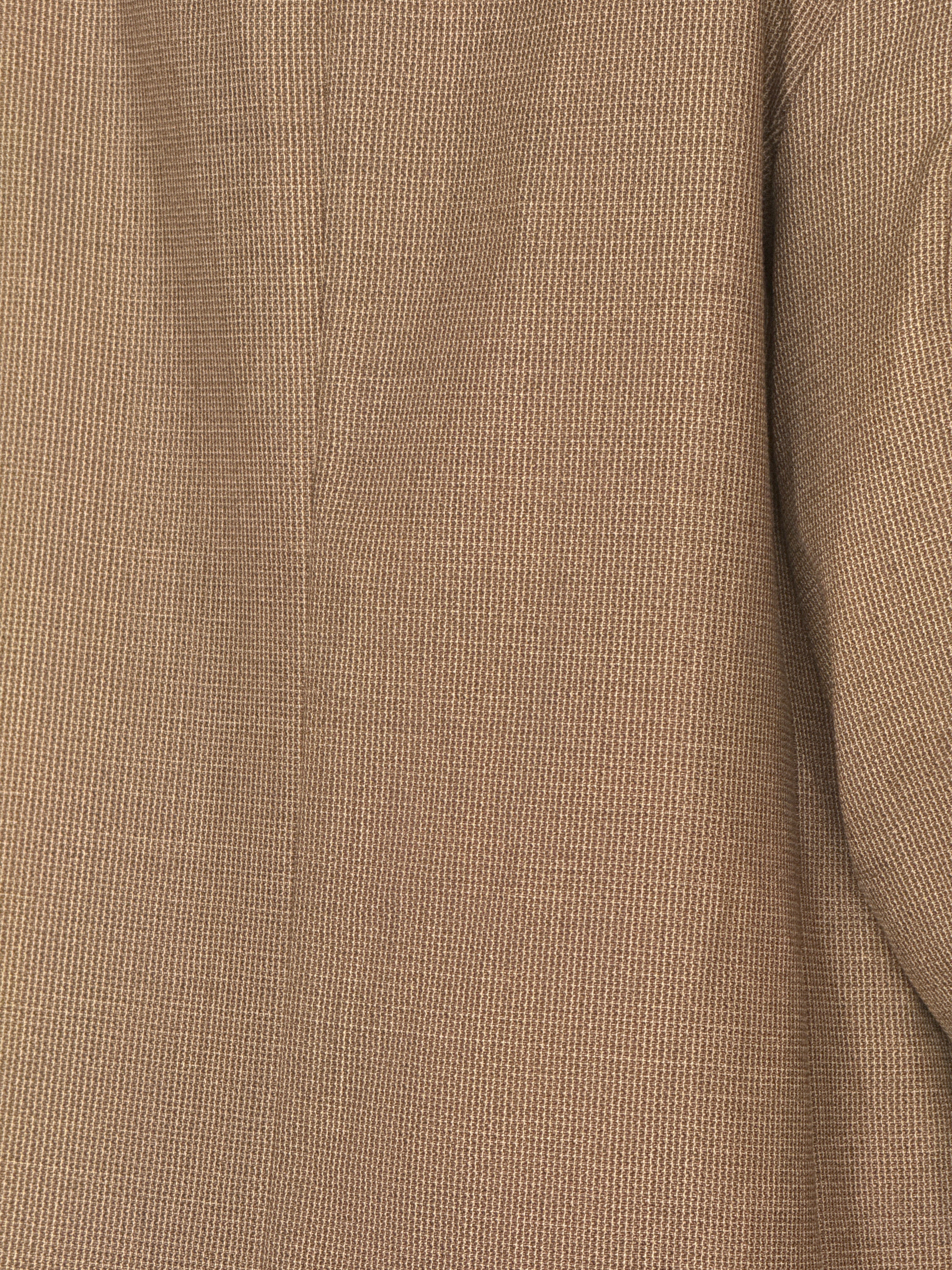 Vintage oversized brown wool blend blazer fabric close-up