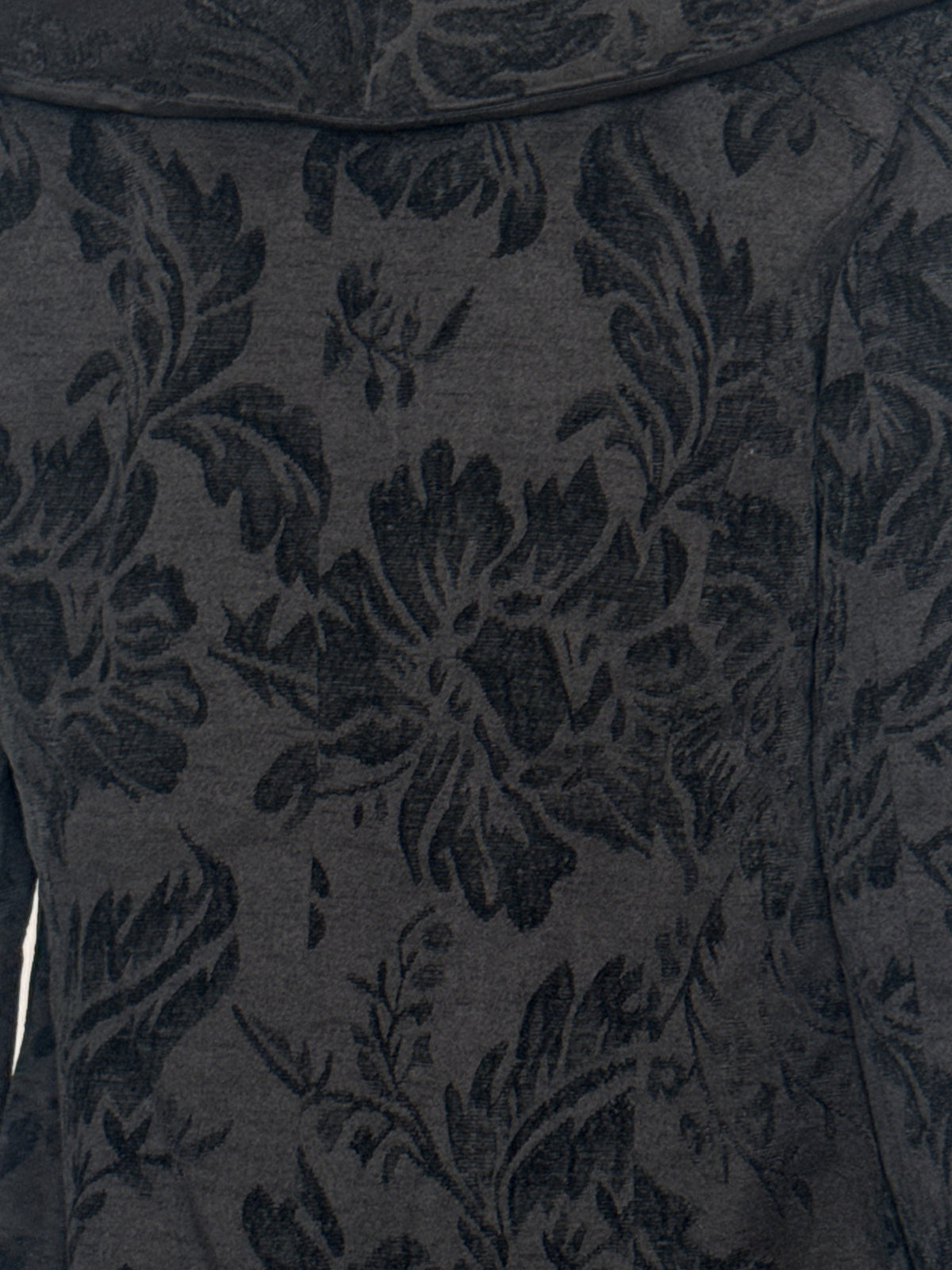 Vintage black floral textured jacket SKU 8429