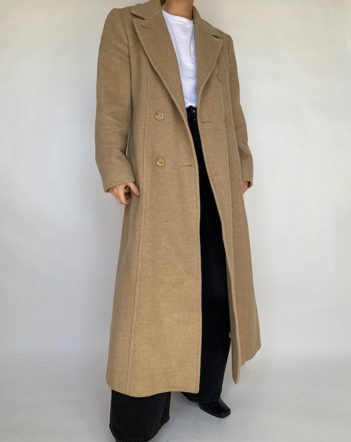 VINTAGE LONG BEIGE COAT 433