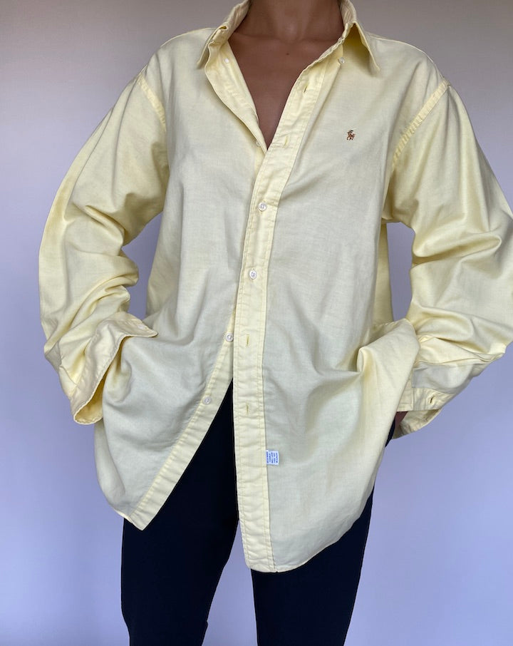 VINTAGE YELLOW RALPH LAUREN SHIRT 1095