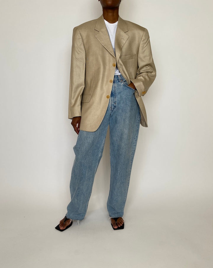 VINTAGE BEIGE OVERSIZED BLAZER 3934