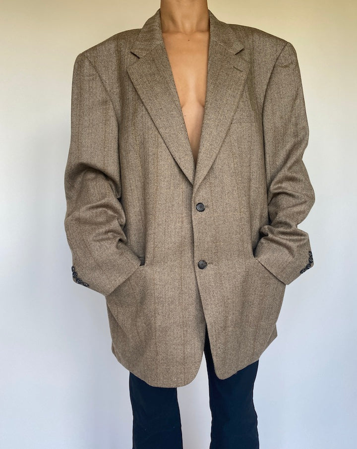 VINTAGE BROWN BLAZER 1099