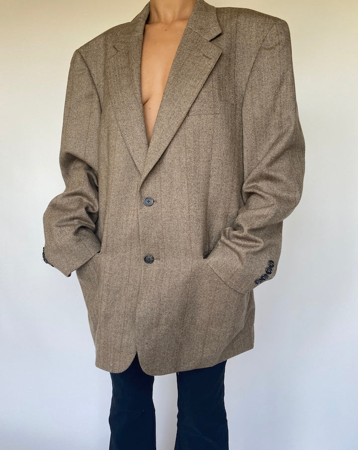 VINTAGE BROWN BLAZER 1099