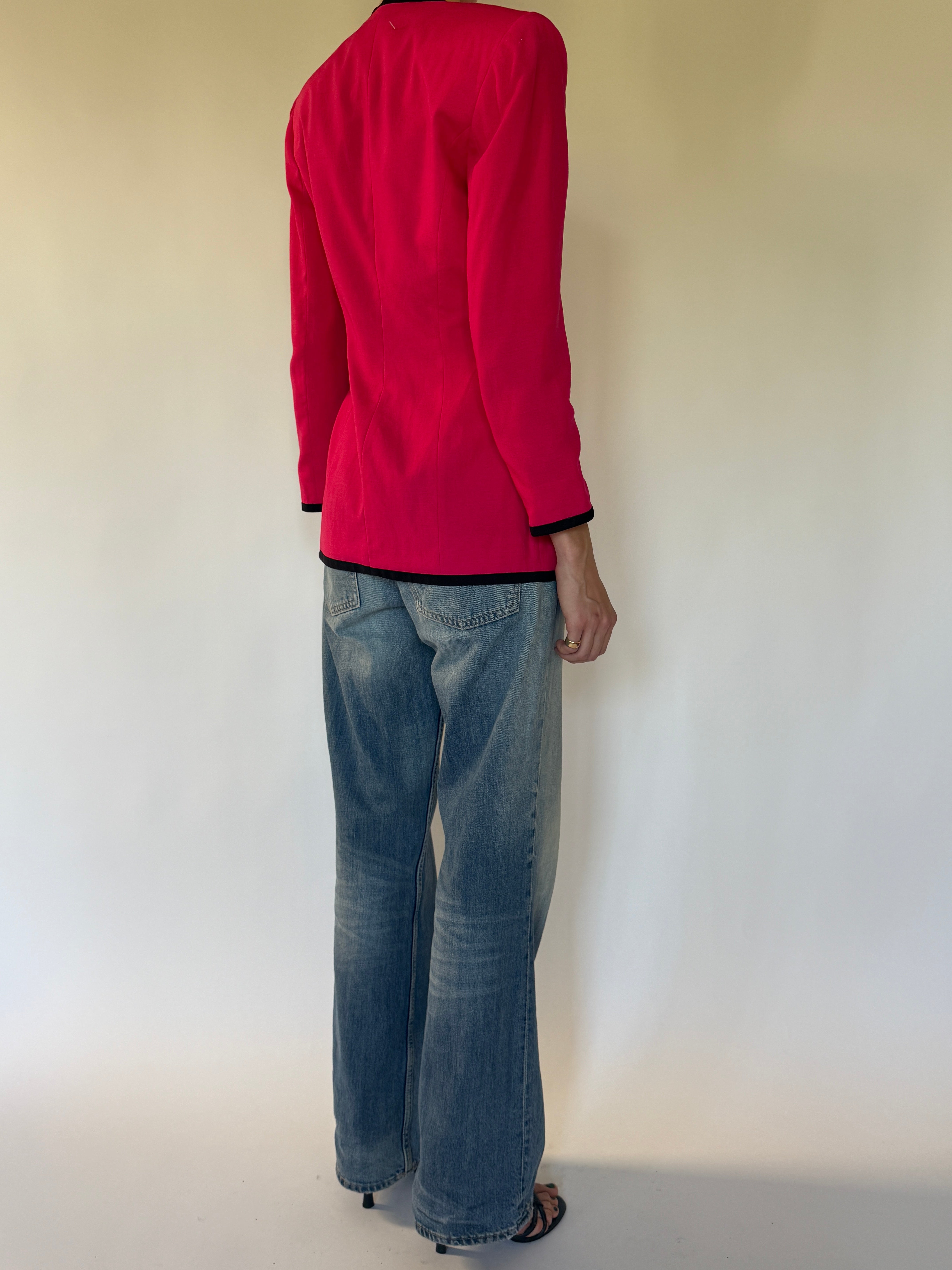 Vintage pink blazer back view