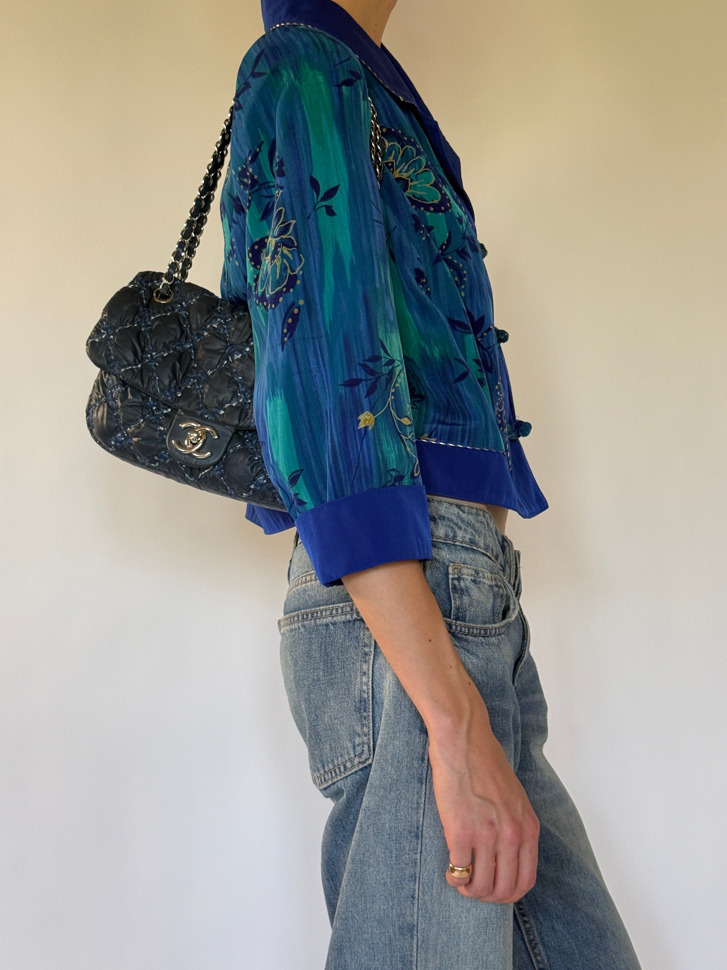 Vintage floral jacket side view