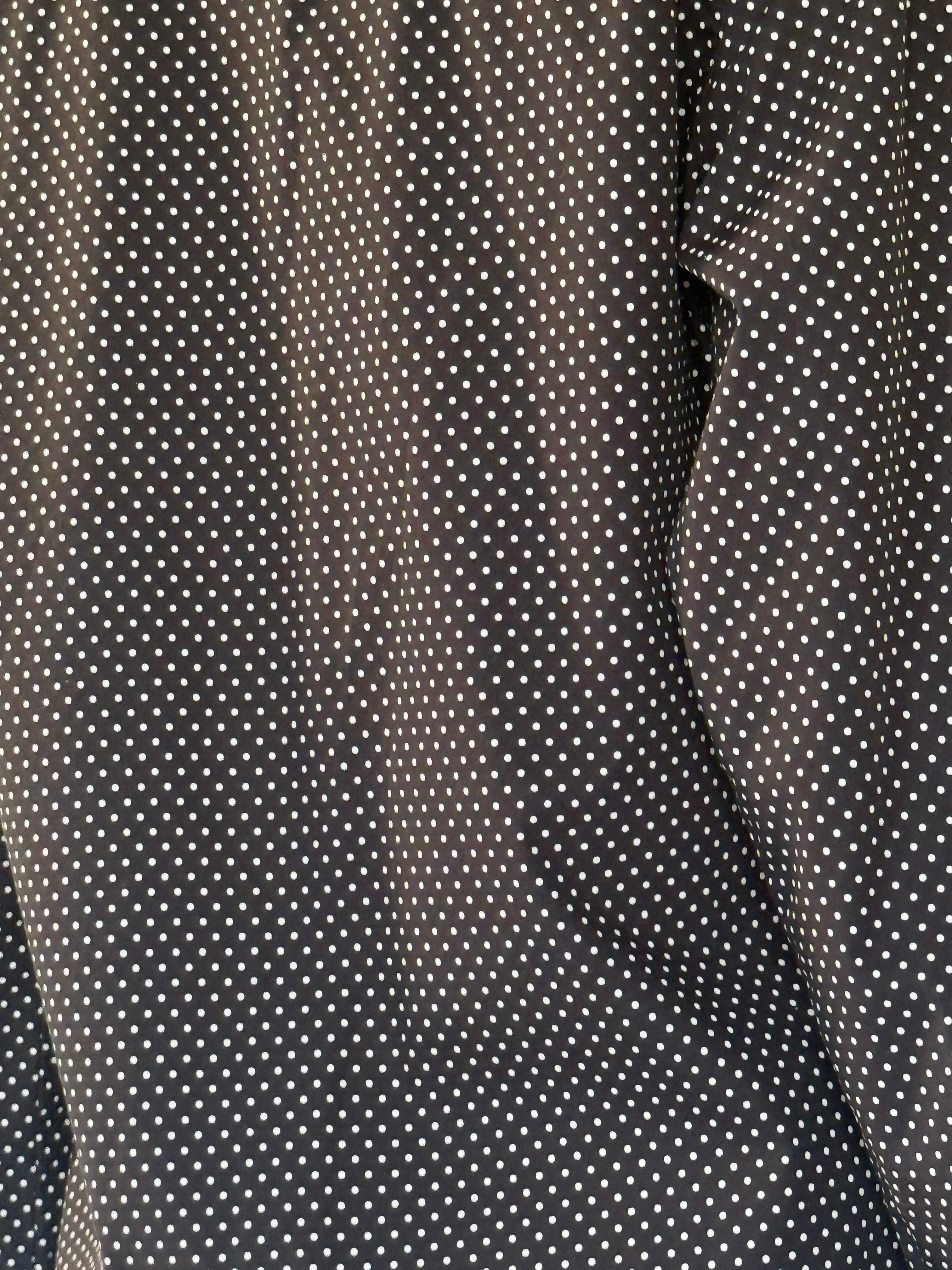 Vintage black polka dot shirt back view