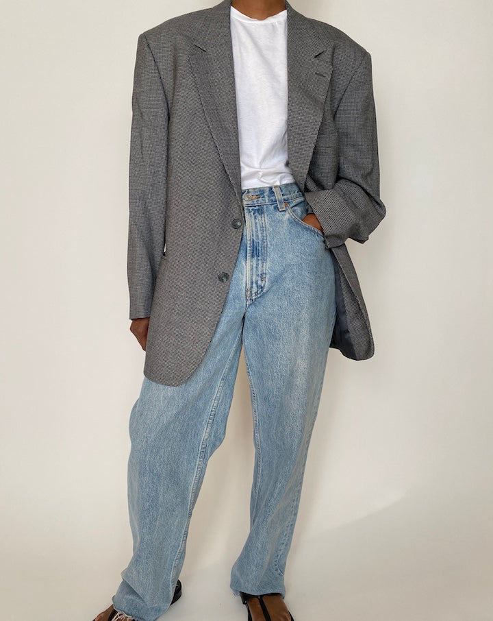 VINTAGE OVERSIZED HOUNDSTOOTH BLAZER 3952