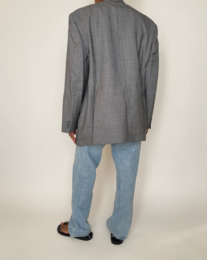 VINTAGE OVERSIZED HOUNDSTOOTH BLAZER 3952