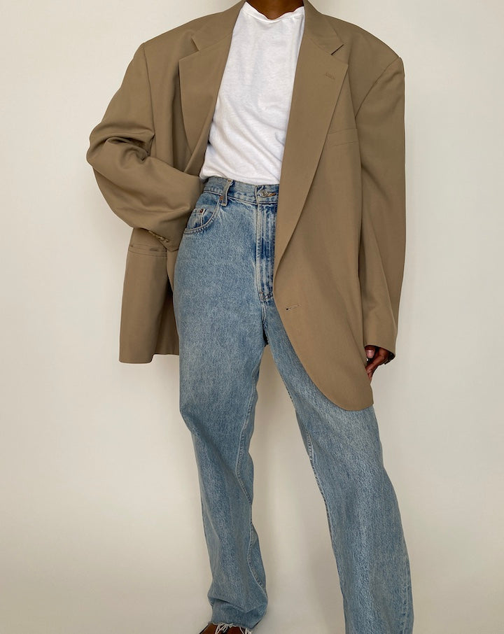 VINTAGE BEIGE OVERSIZED BLAZER 3953
