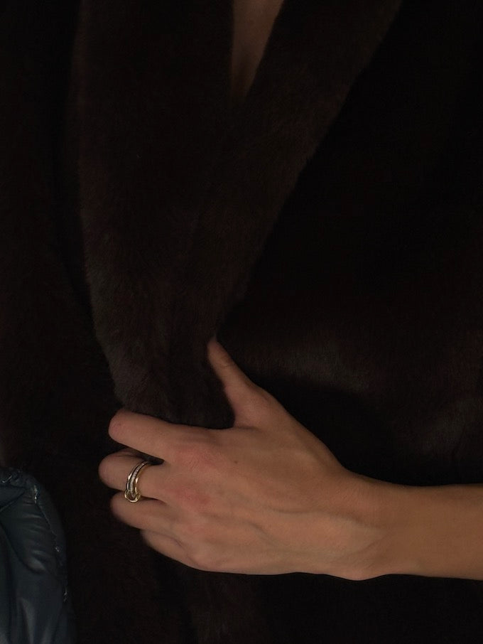 Vintage Faux Fur Jacket Brown 6696