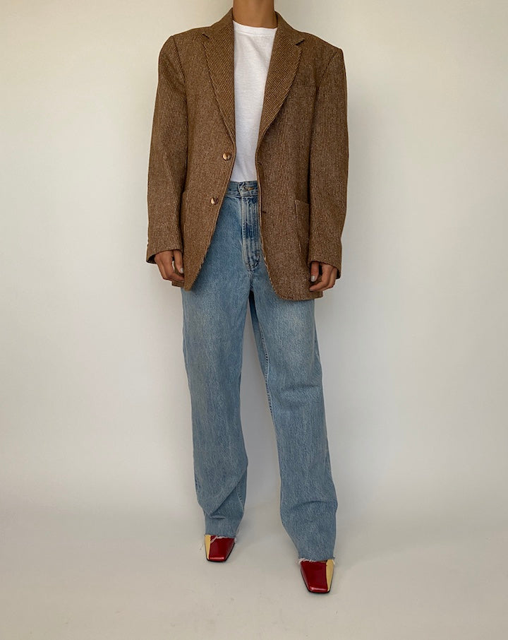 VINTAGE BROWN BLAZER 2493