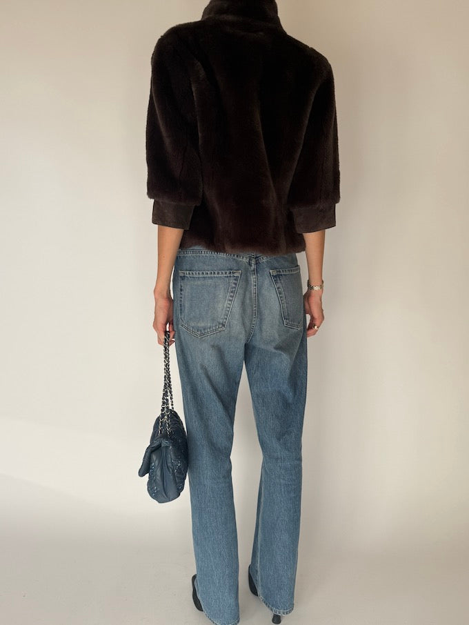 Vintage Faux Fur Jacket Brown 6696