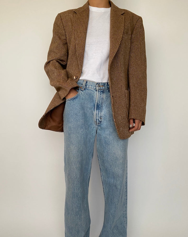VINTAGE BROWN BLAZER 2493