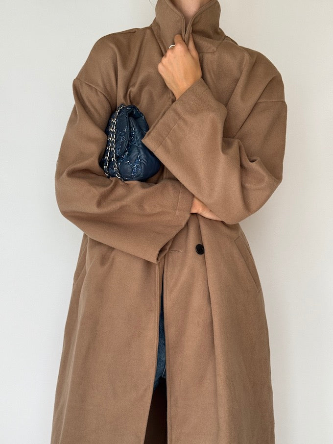 Vintage Oversized Long Coat in Camel 4338