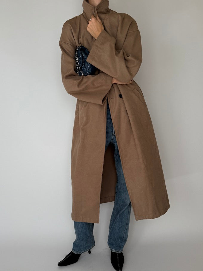 Vintage Oversized Long Coat in Camel 4338