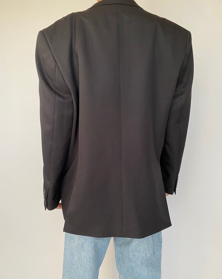 VINTAGE BLACK SINGLE BREASTED BLAZER 2494
