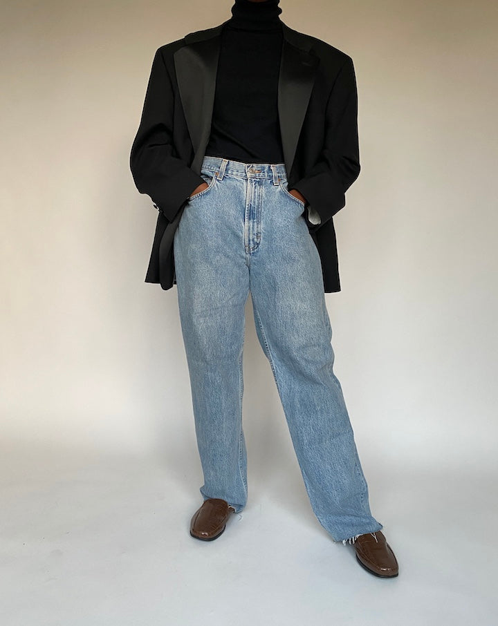 VINTAGE BLACK SINGLE BREASTED BLAZER 1697
