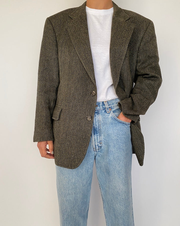 VINTAGE FISHBONE BLAZER 2497
