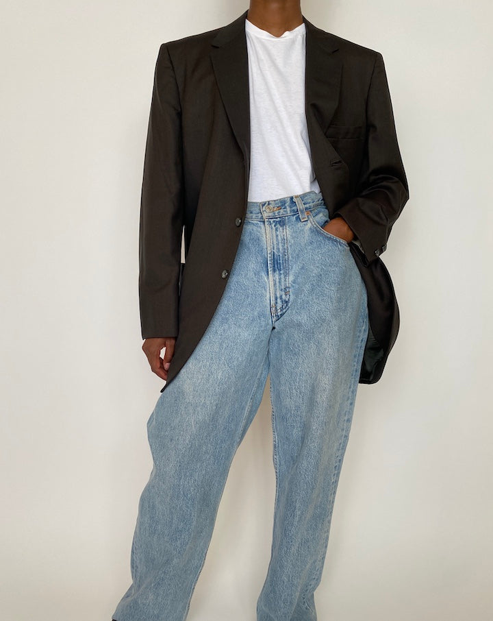 VINTAGE DARK BROWN BLAZER 3960