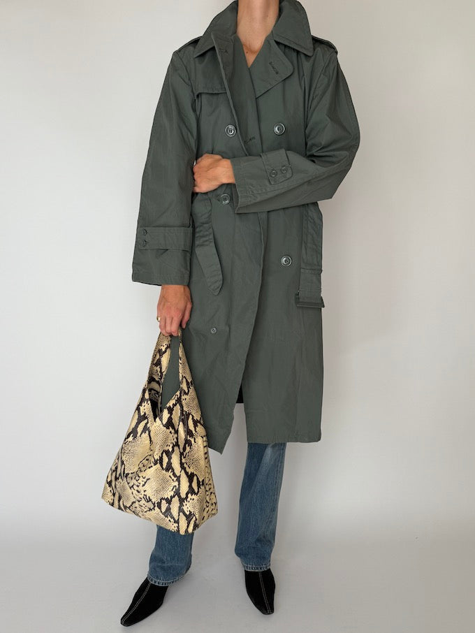 Vintage Trench Coat Green 6165