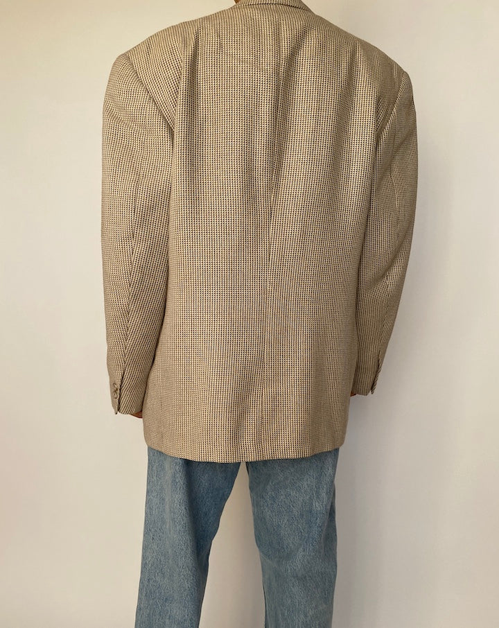 VINTAGE BEIGE SINGLE BREASTED BLAZER 2500